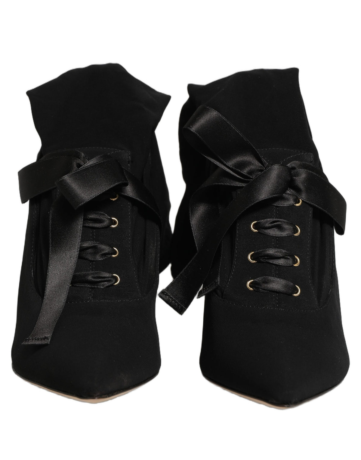 Black Stiletto Heels Mid Calf Boots Shoes