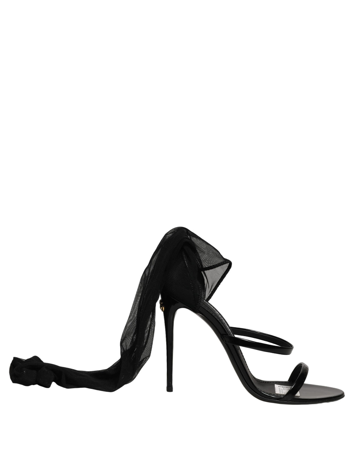 Stiletto Sandals Socks Knee High Boots Black