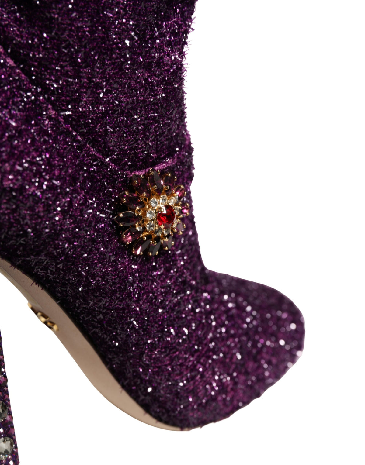 Purple Crystal Lurex Fantasy Boots Shoes