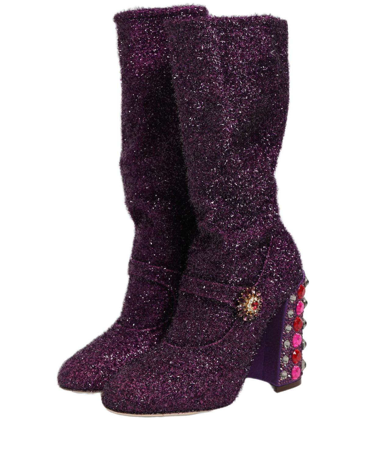 Purple Crystal Lurex Fantasy Boots Shoes
