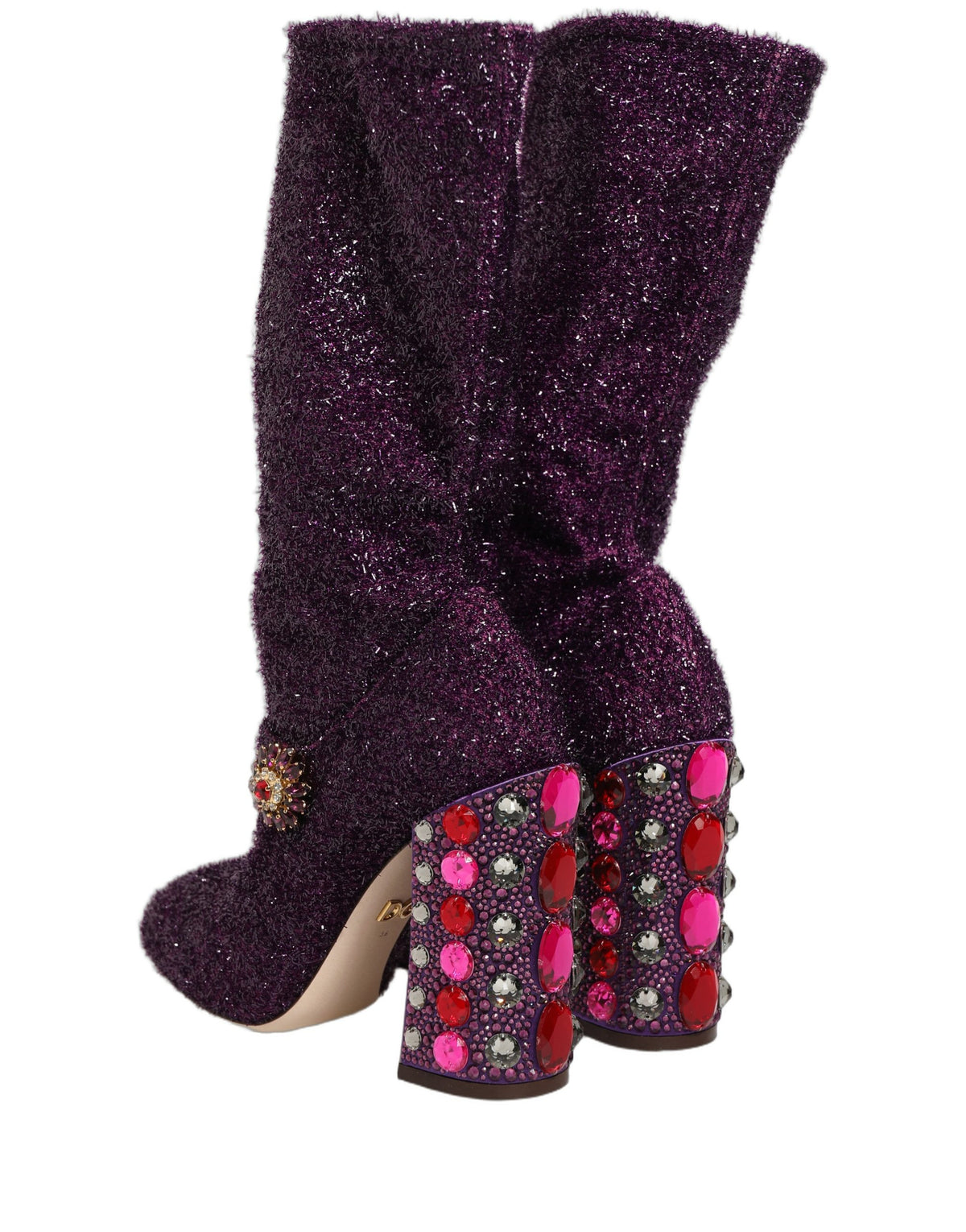 Purple Crystal Lurex Fantasy Boots Shoes