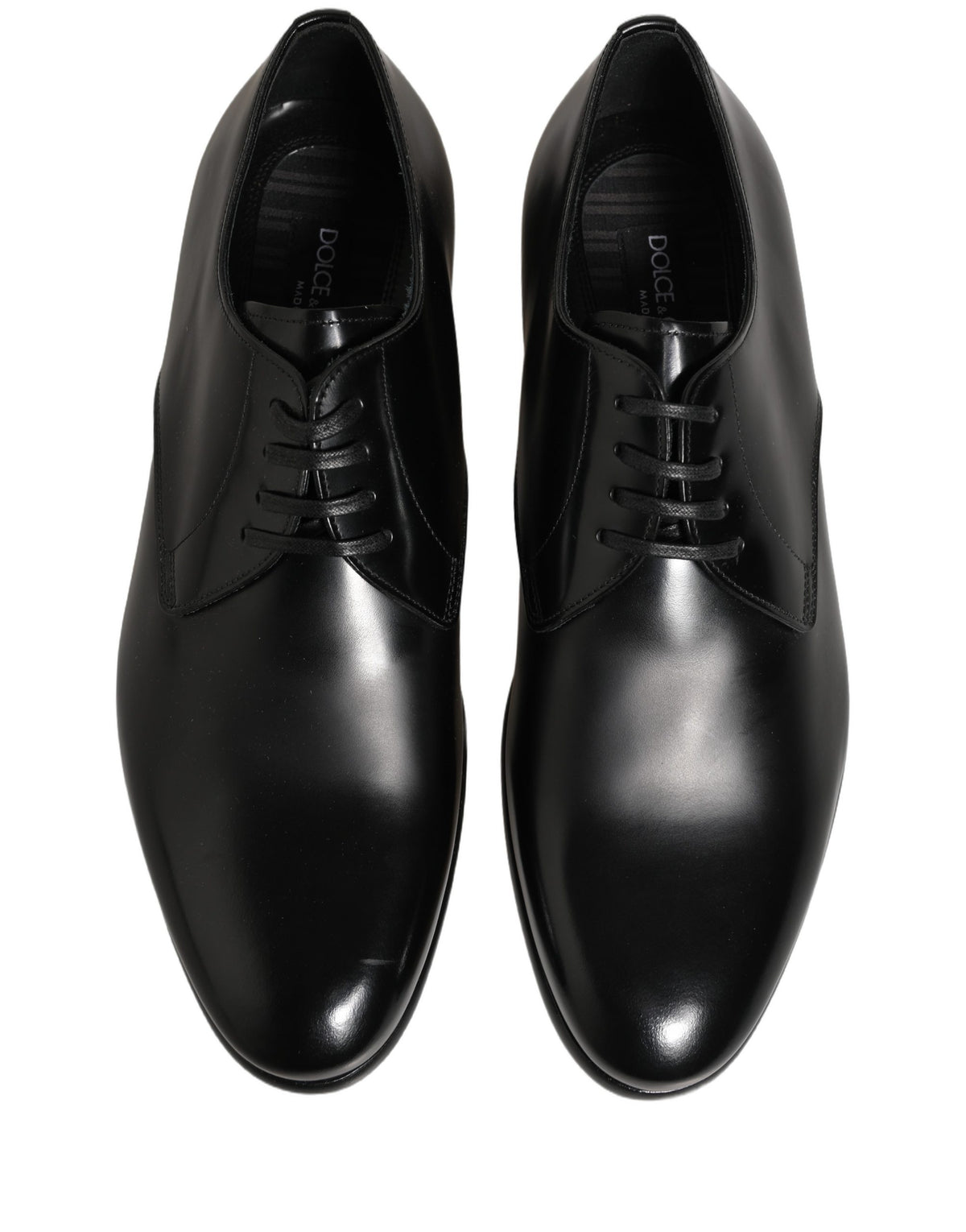 Black Leather Lace Up Derby Dress Shoes