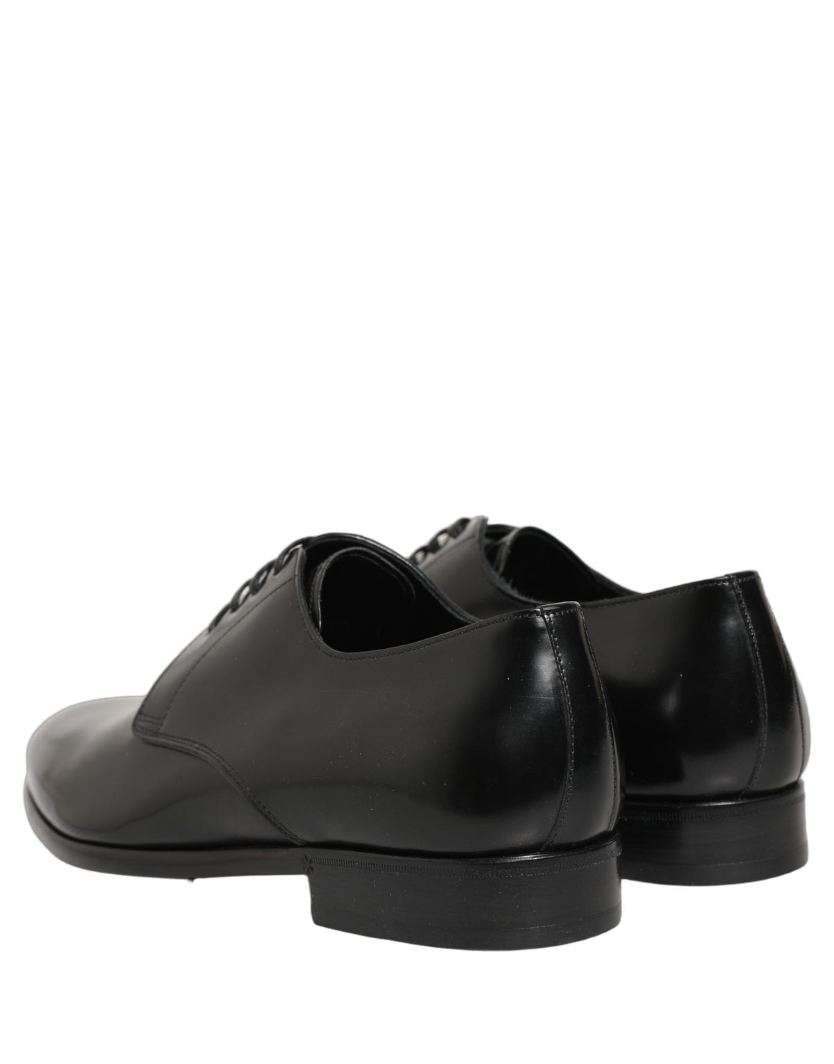 Black Leather Lace Up Derby Dress Shoes