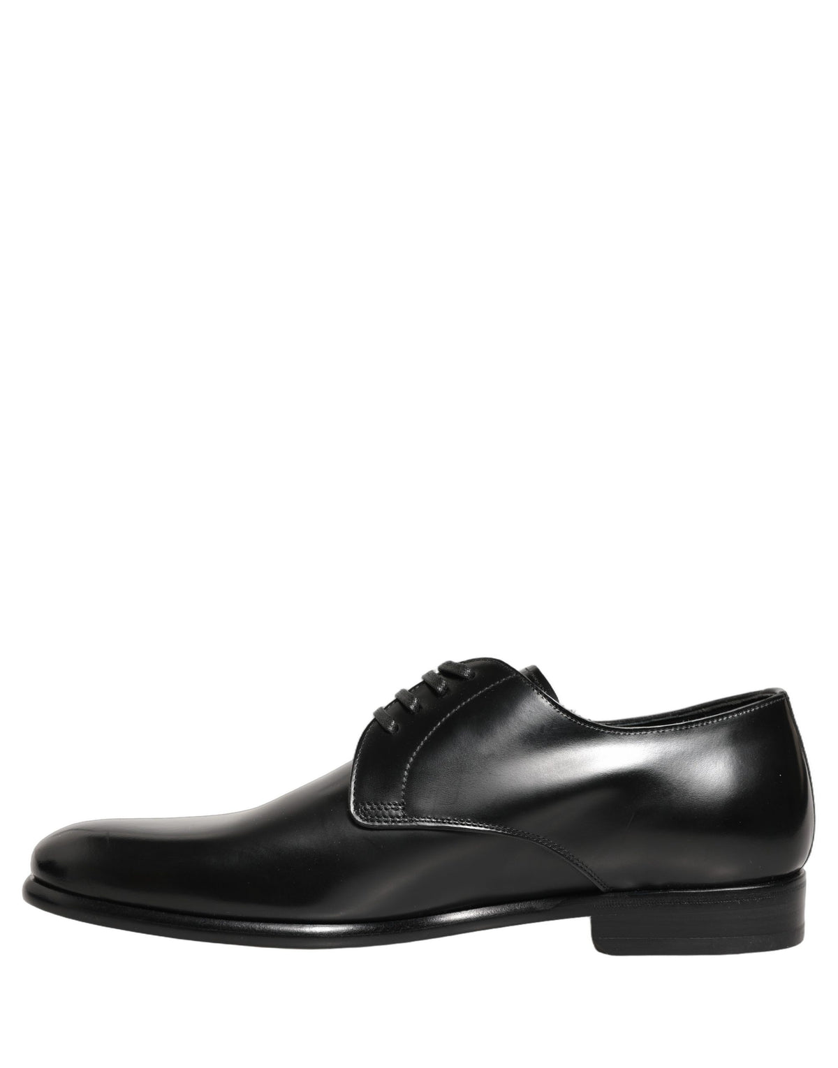 Black Leather Lace Up Derby Dress Shoes