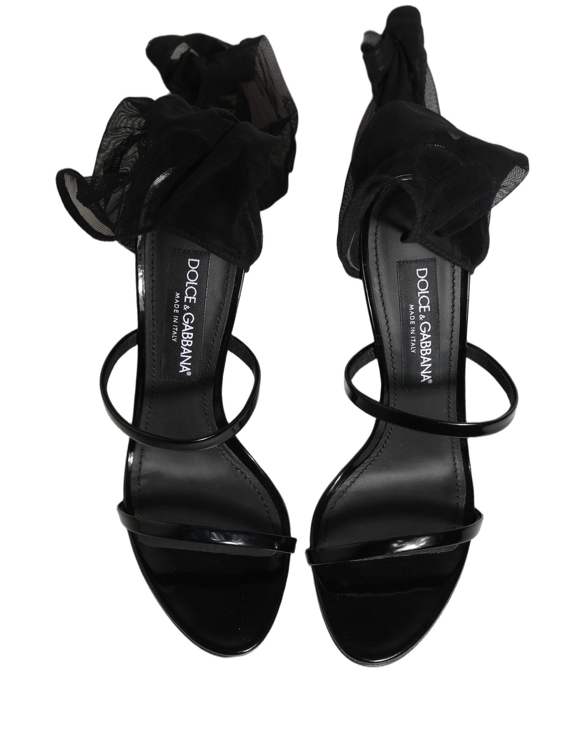 Black Stiletto Sandals Socks High Boots Shoes