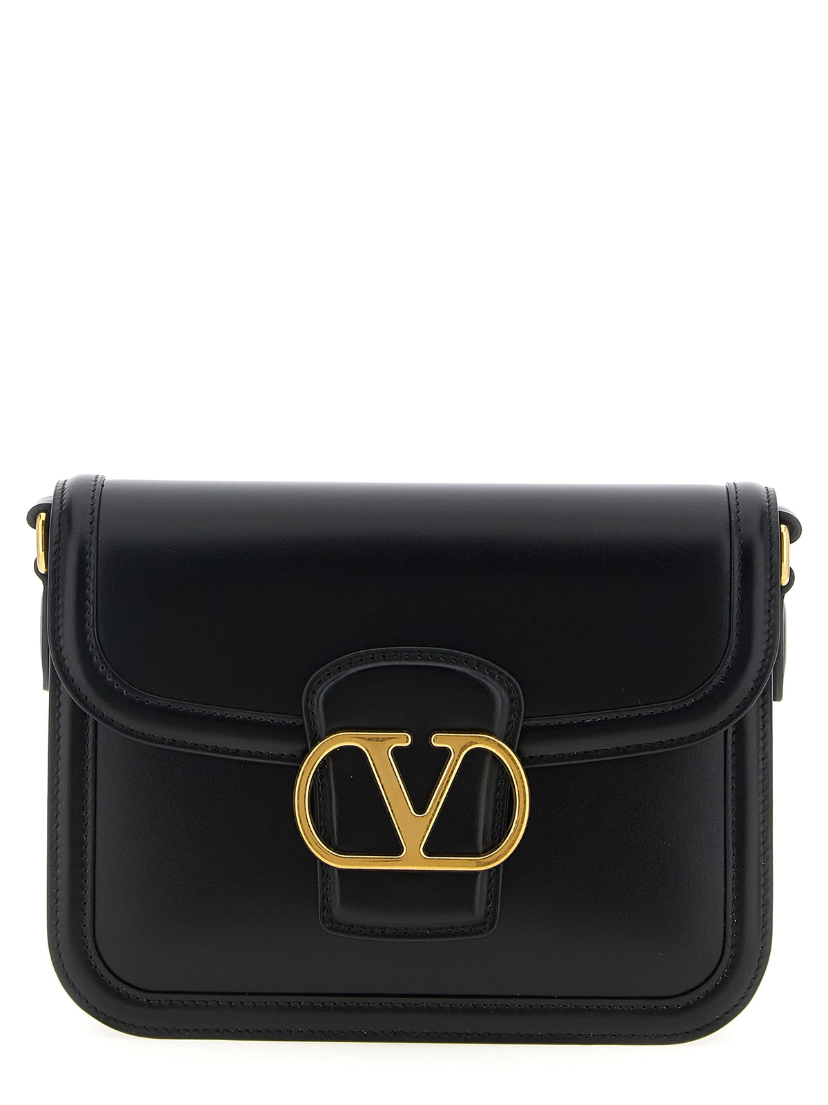 Black Calfskin Crossbody Bag