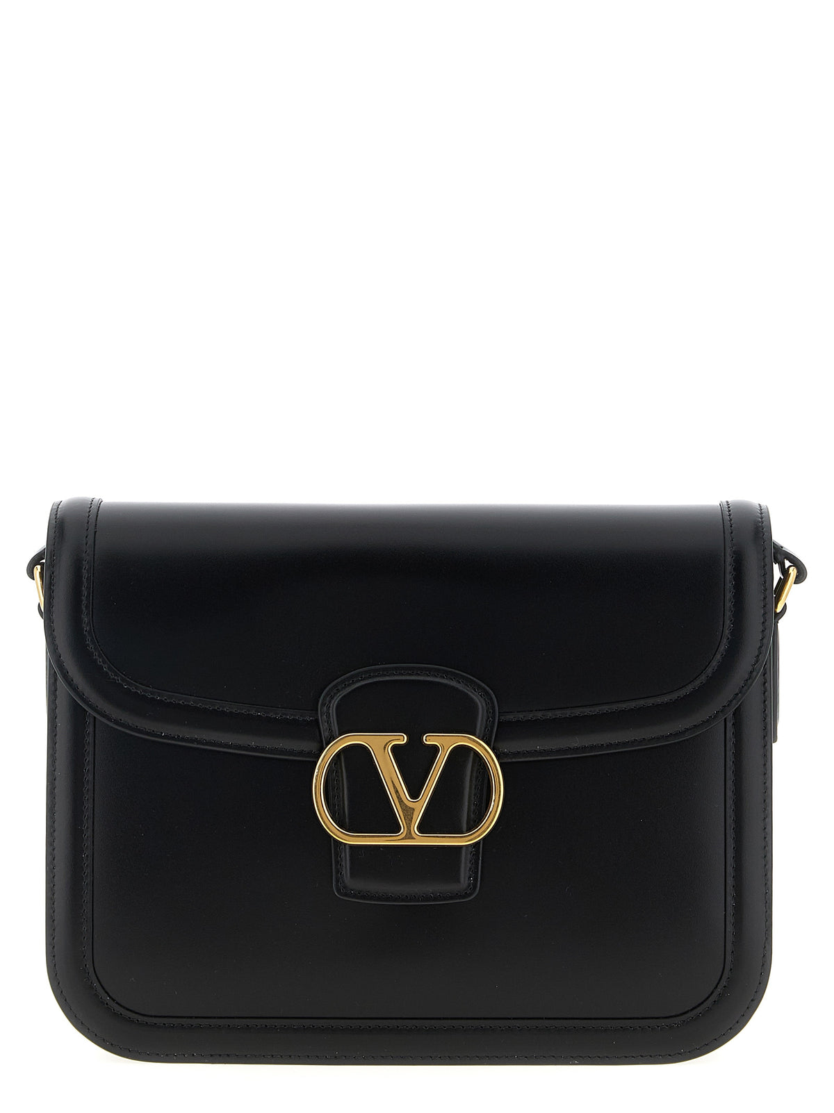 Black Calfskin Shoulder Bag