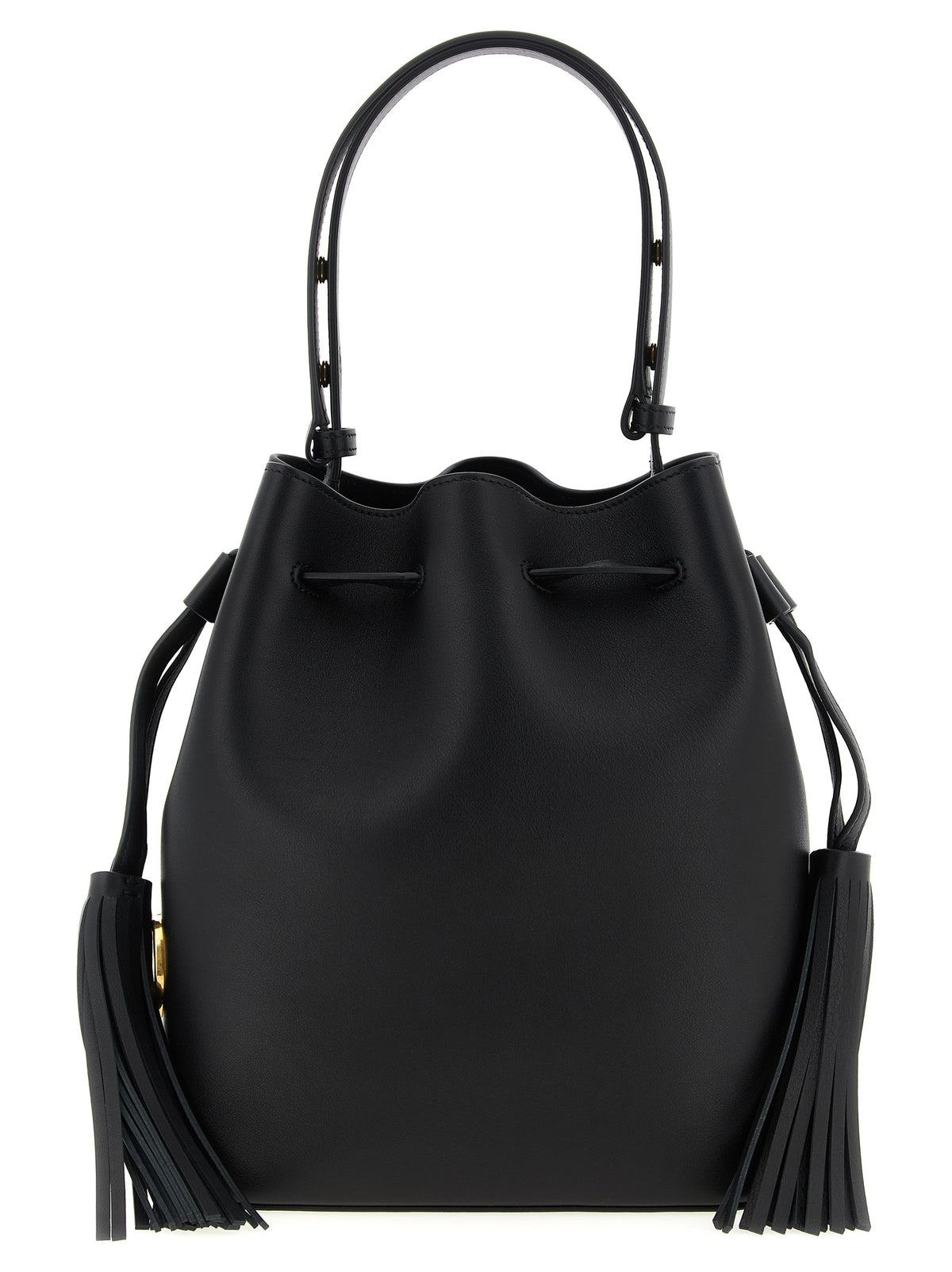 Black Calfskin Shoulder Bag