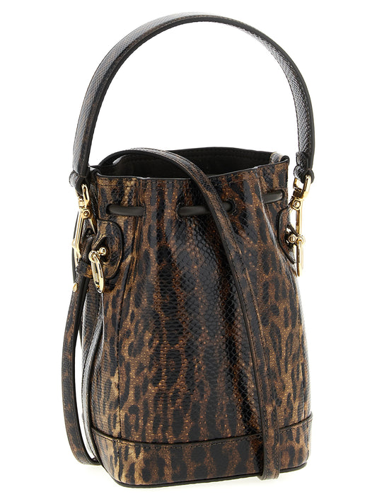 Brown Velvet Leather Handbag