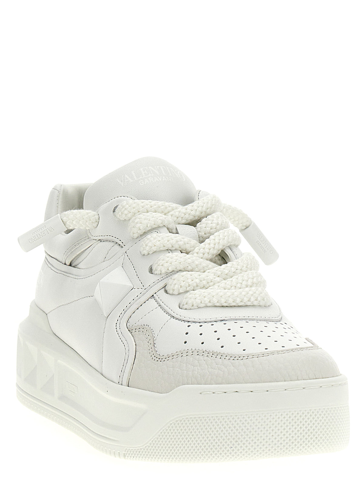 White Calfskin Chunky Sneakers