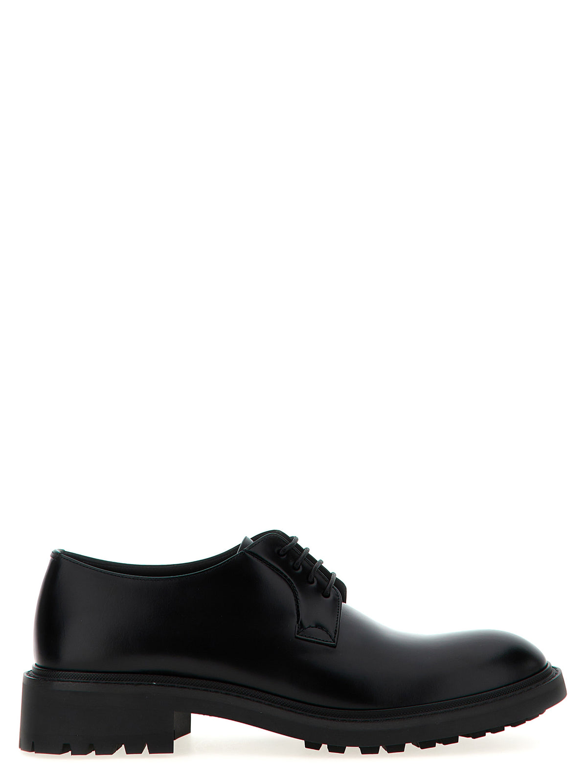 Black Lamb Leather Oxfords And Derbies