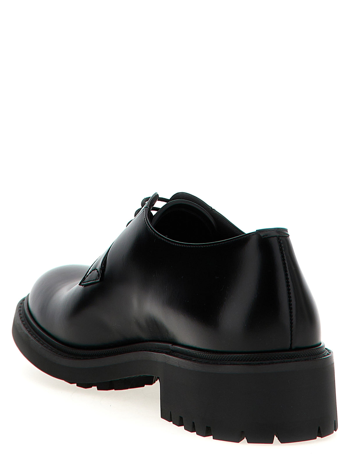 Black Lamb Leather Oxfords And Derbies