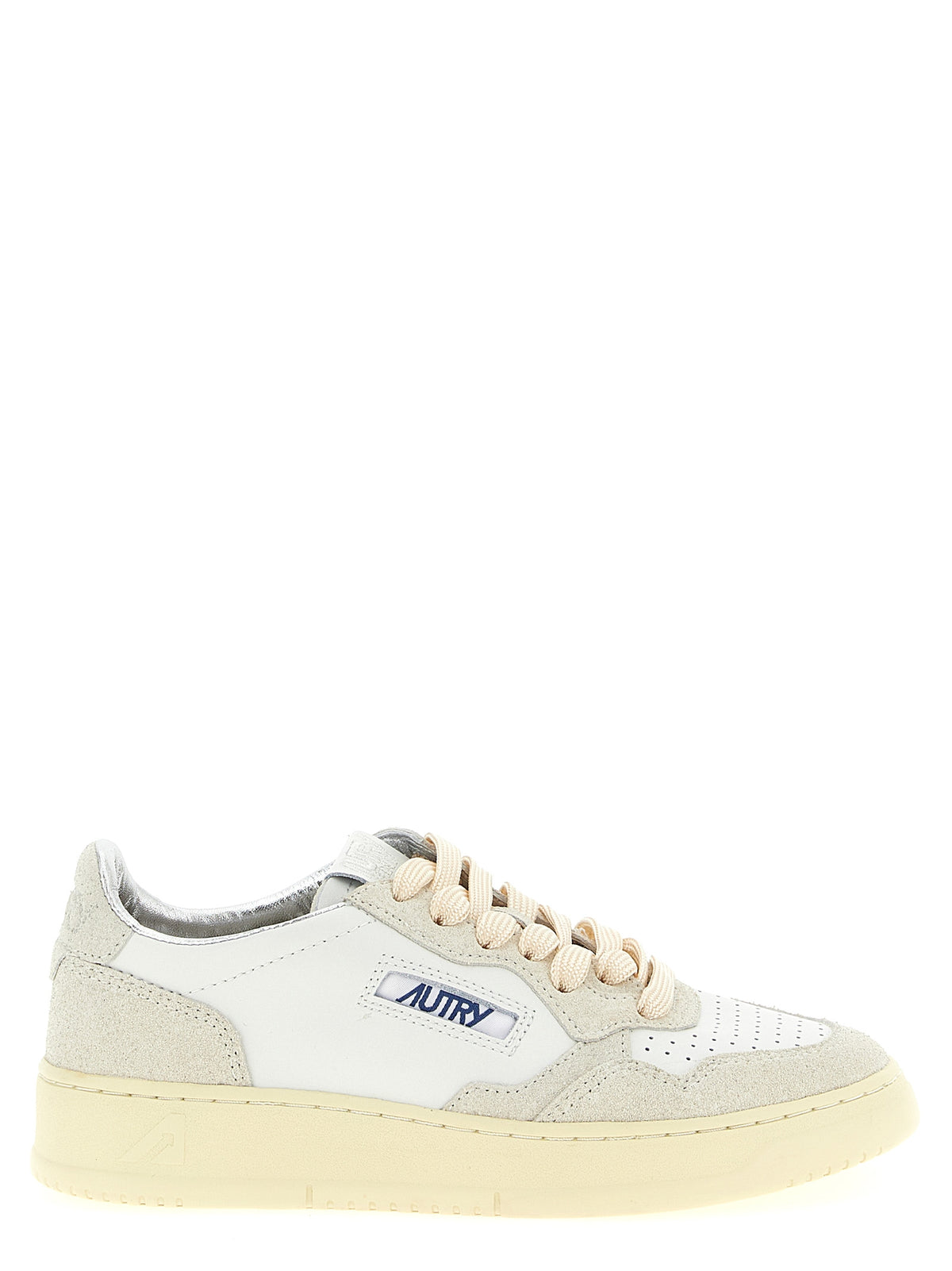 Beige Cowhide Low Top Sneakers