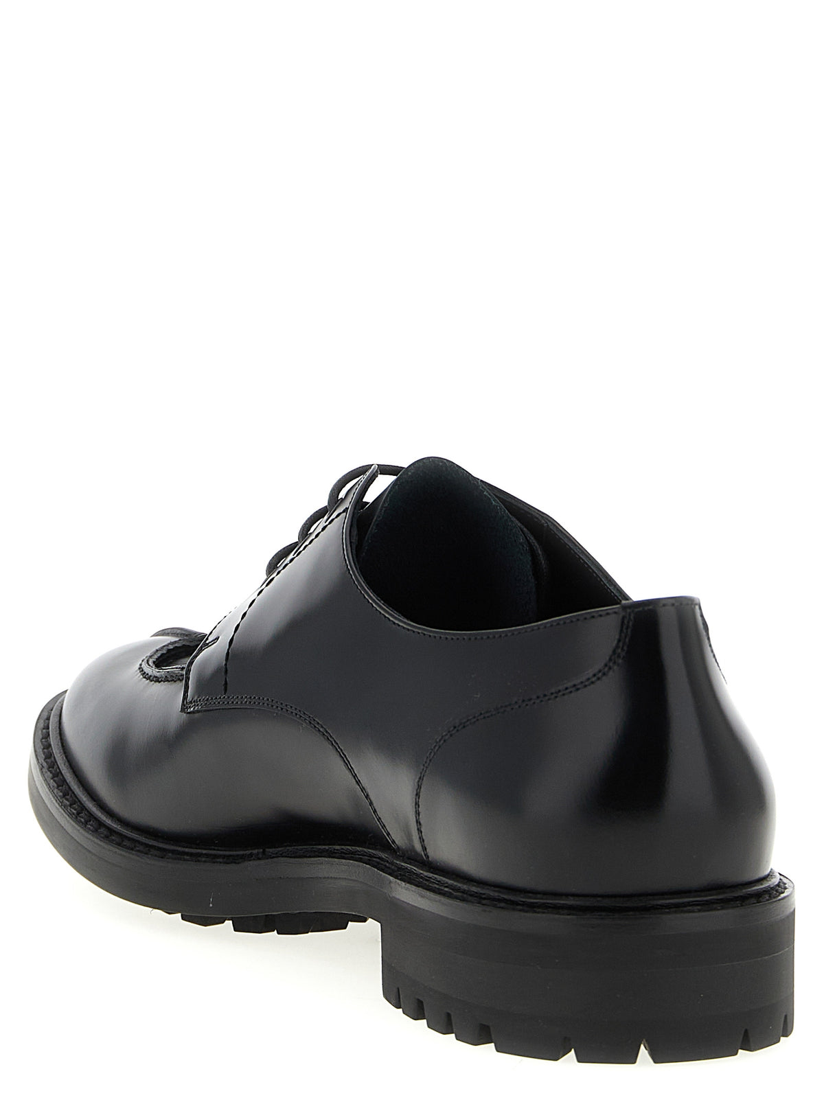 Black Calfskin Oxfords And Derbies