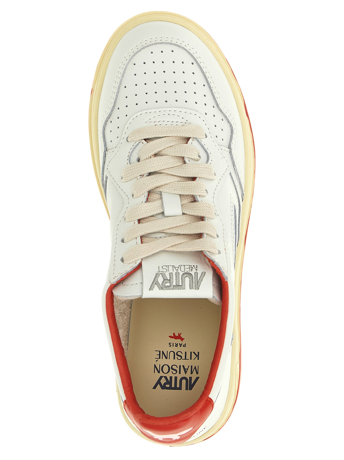 Red Goatskin Low Top Sneakers