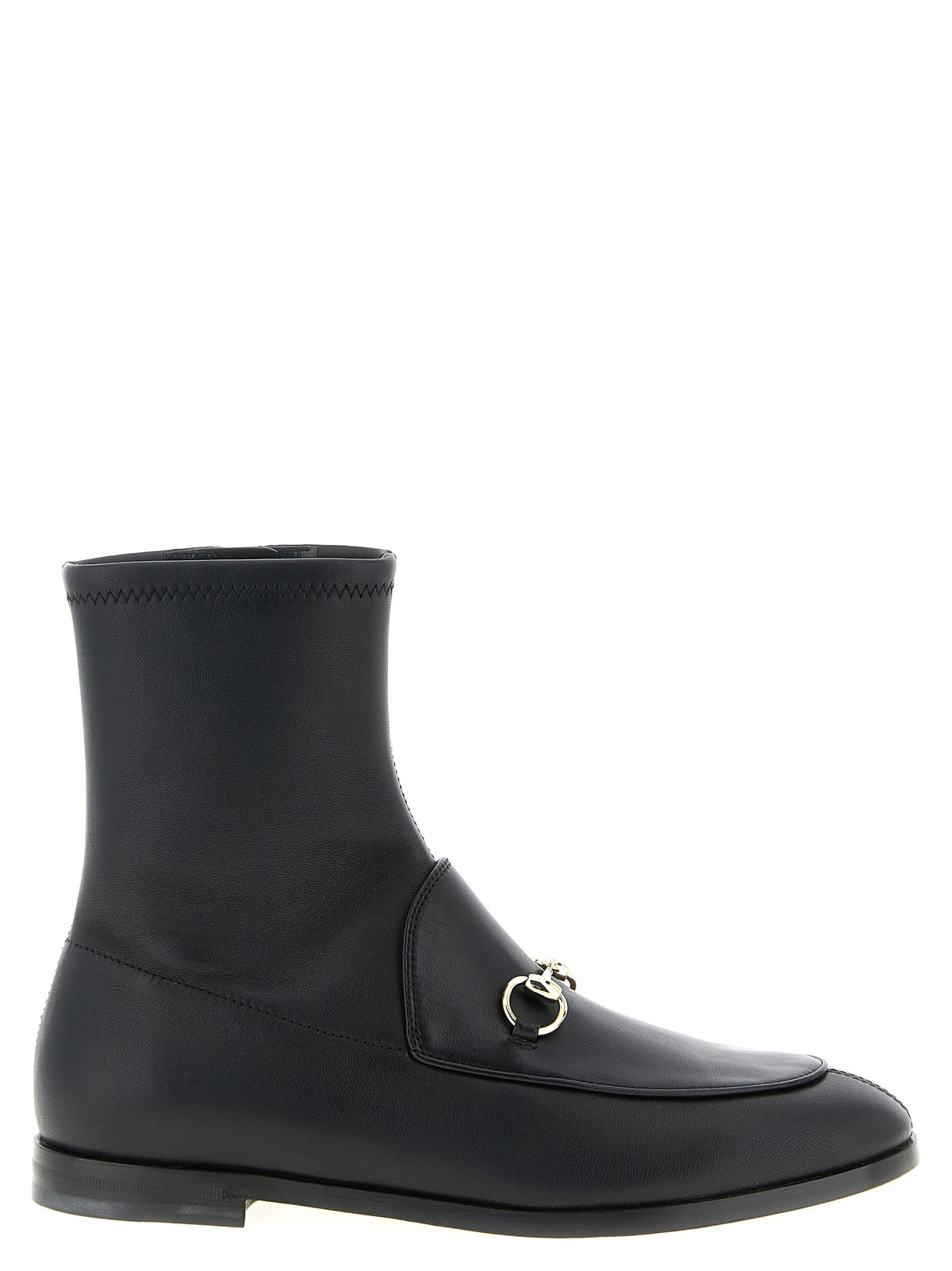 Black Lamb Leather Ankle Boots