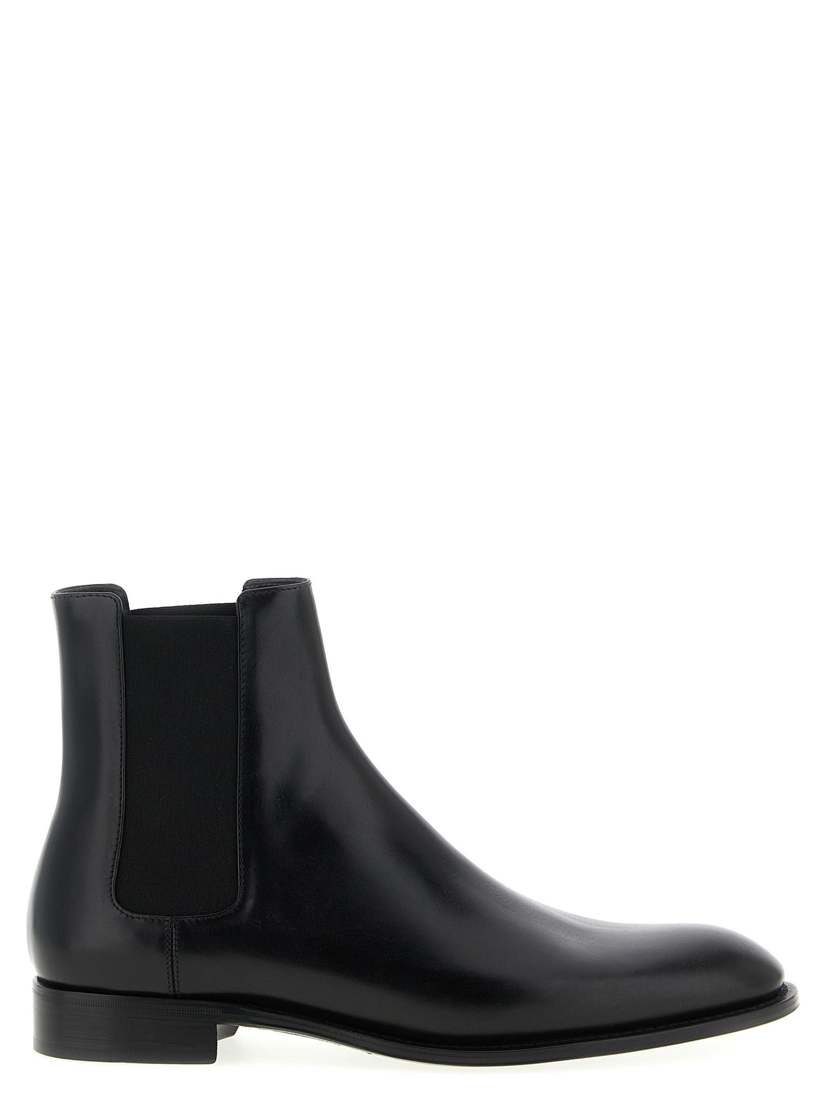 Black Calfskin Chelsea Boots