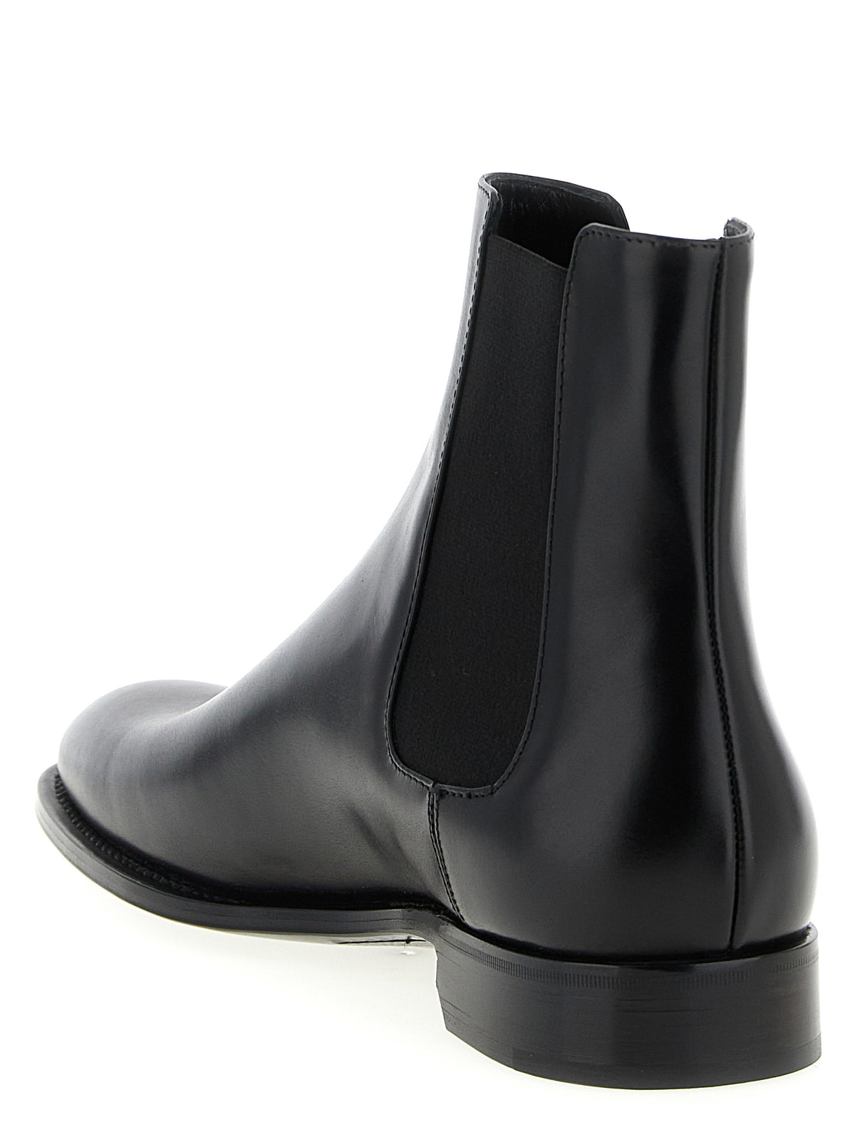 Black Calfskin Chelsea Boots