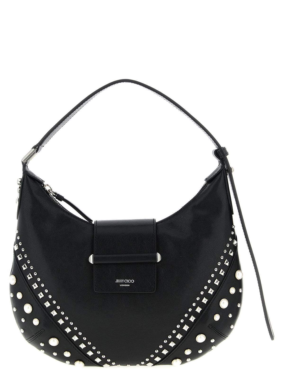 White Lamb Leather Shoulder Bag