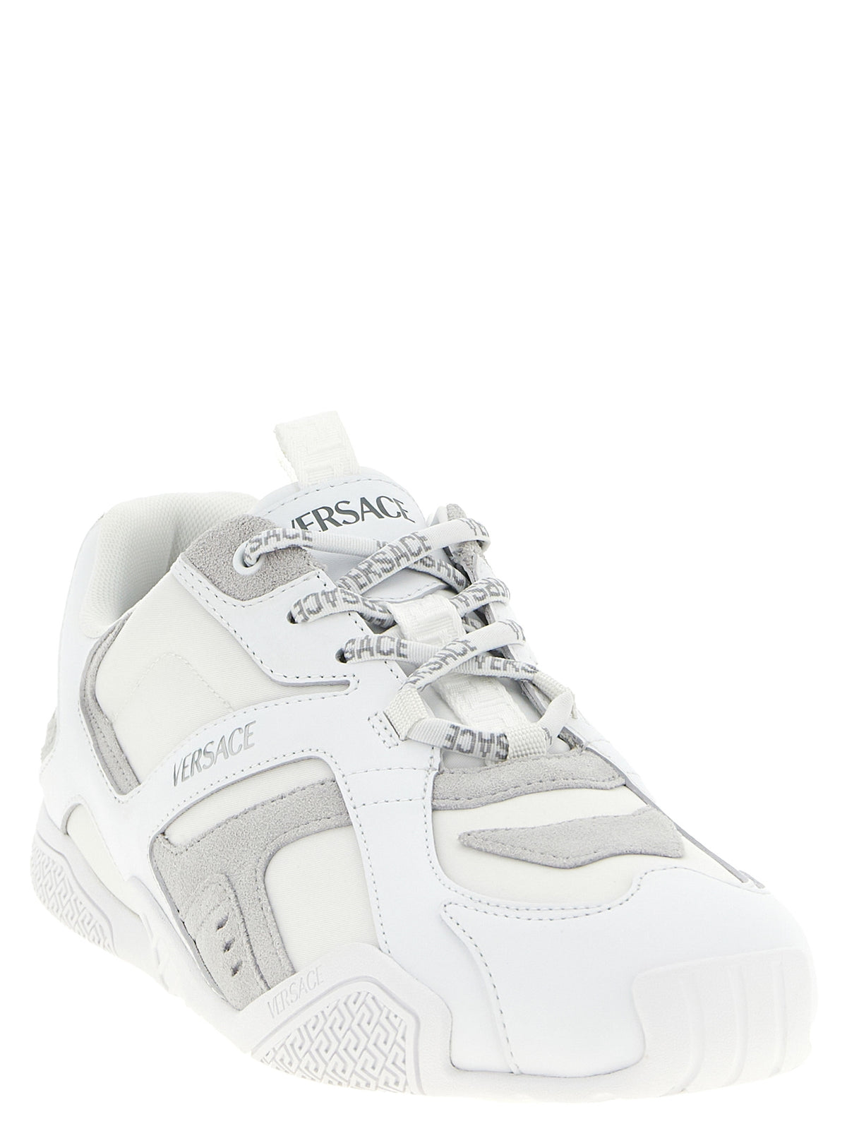 White Calfskin Athletic Sneakers