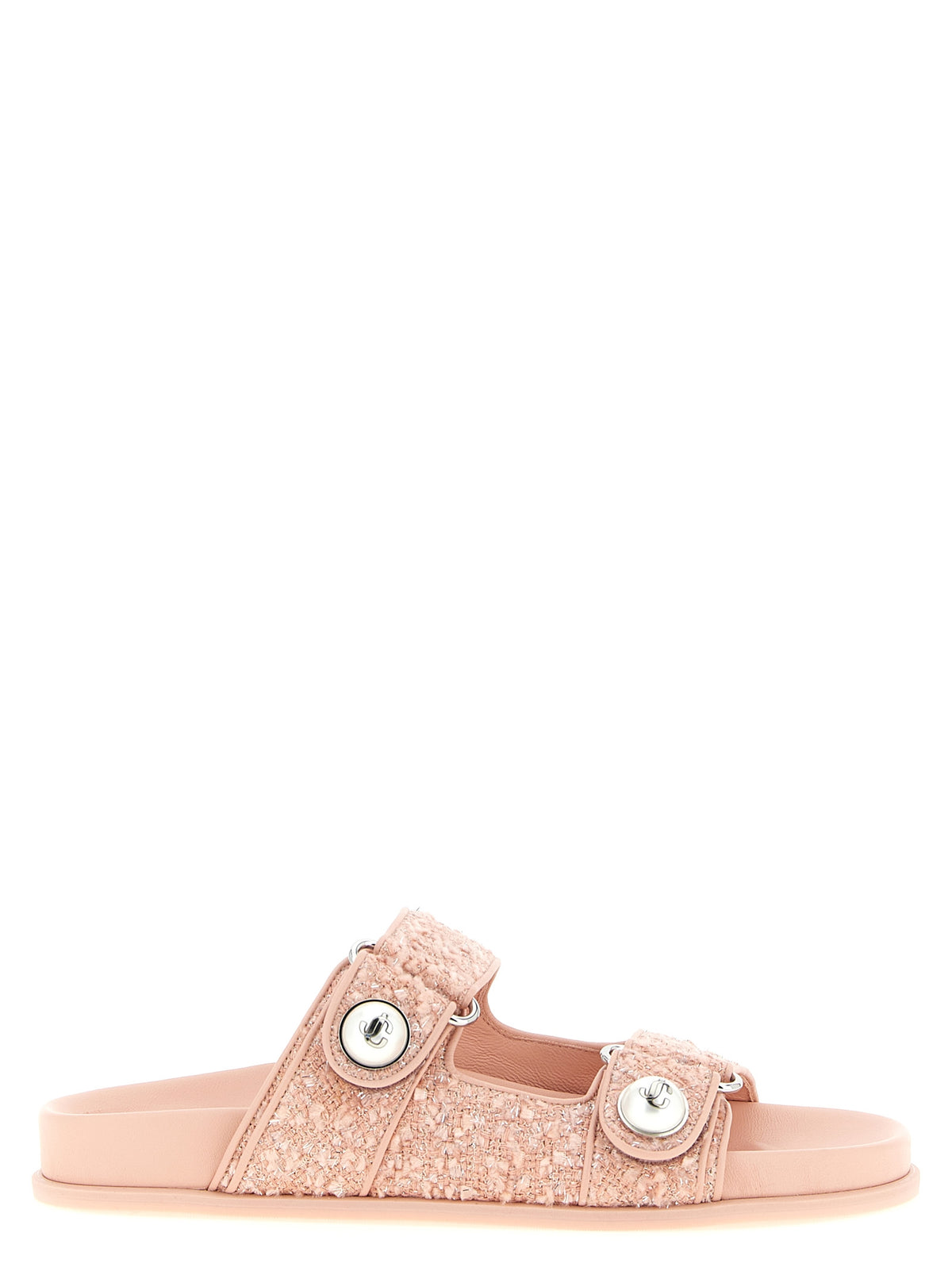 Multicolor Tencel Slides