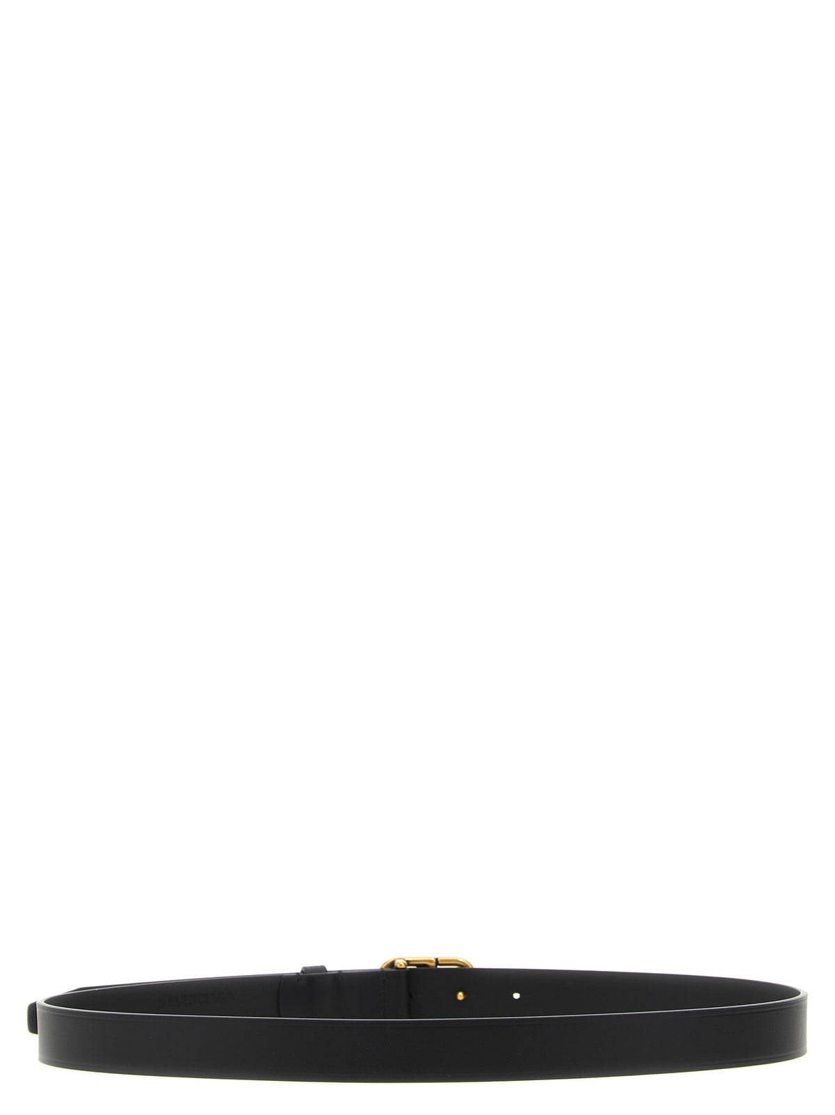 Black Calfskin Thin Belt