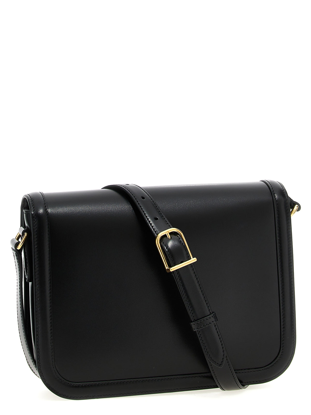 Black Calfskin Shoulder Bag