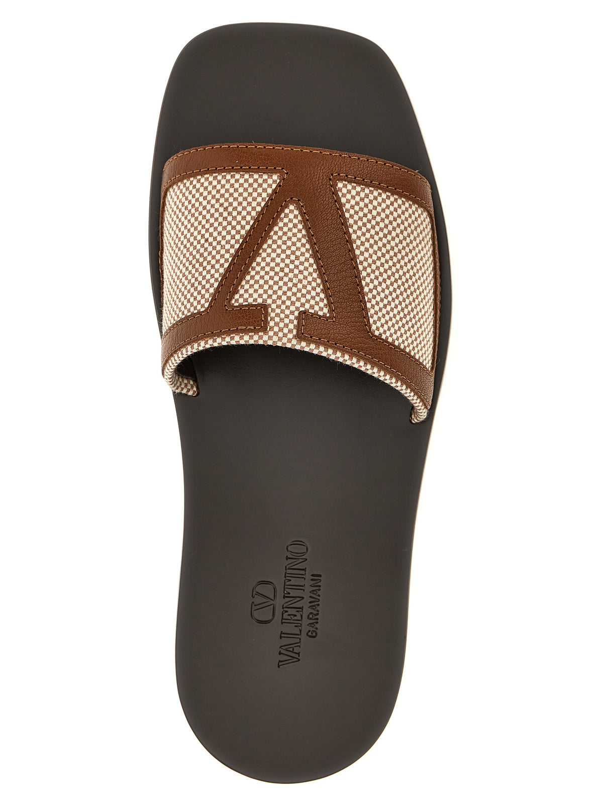 Brown Cotton Slides