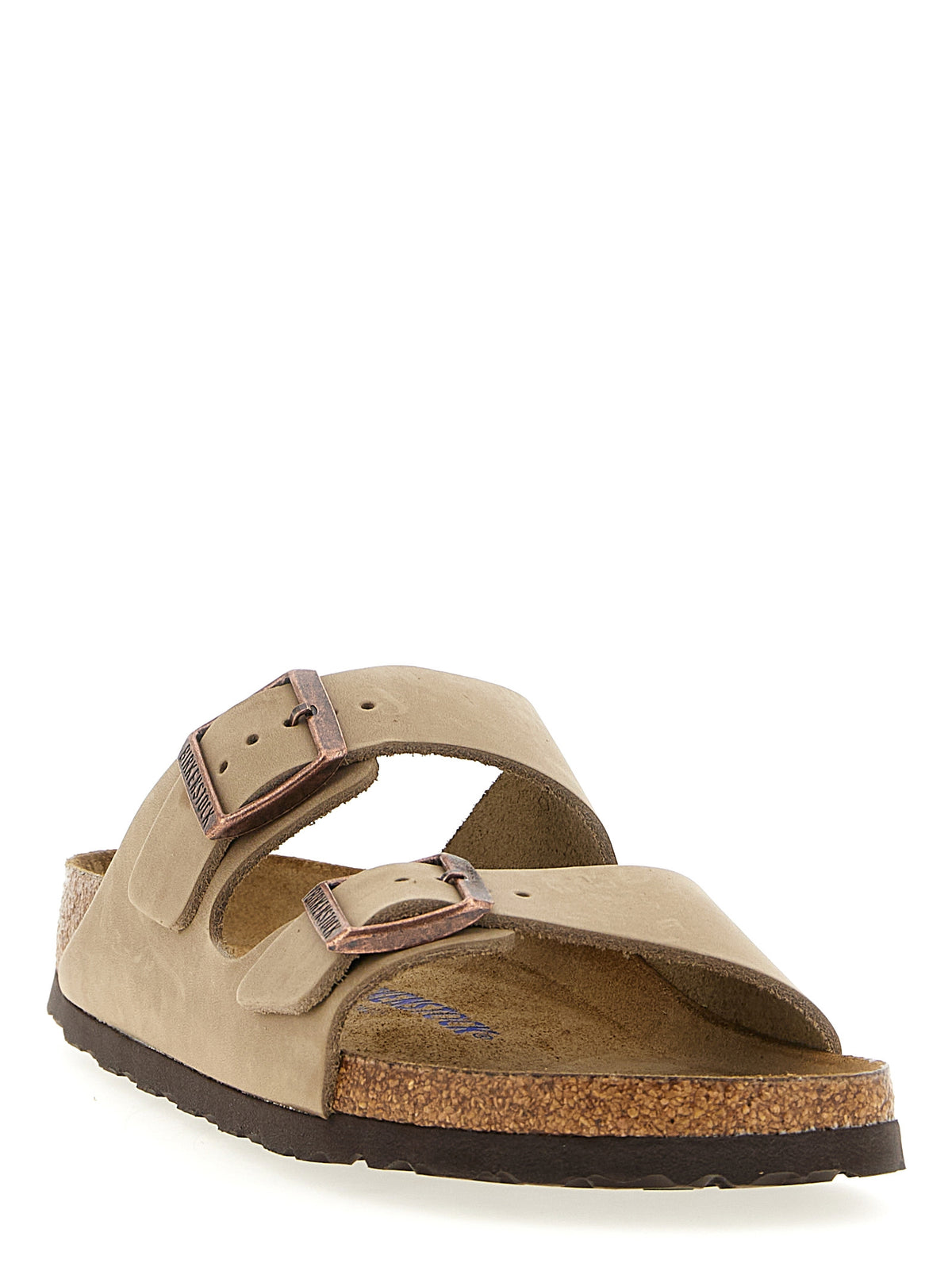 Brown Leather Slides