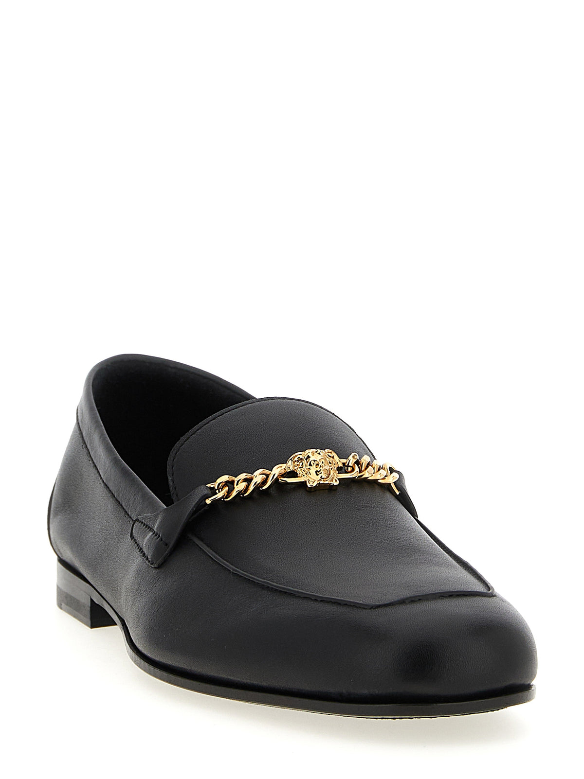 Black Calfskin Slip-On Loafers