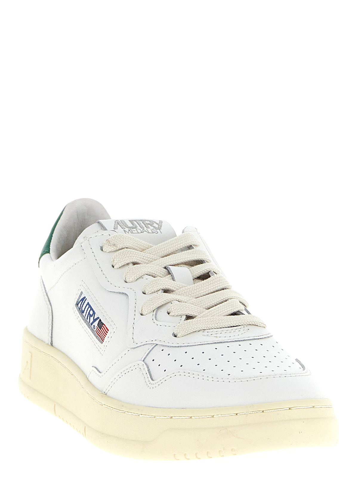 Bicolor Goatskin Low Top Sneakers