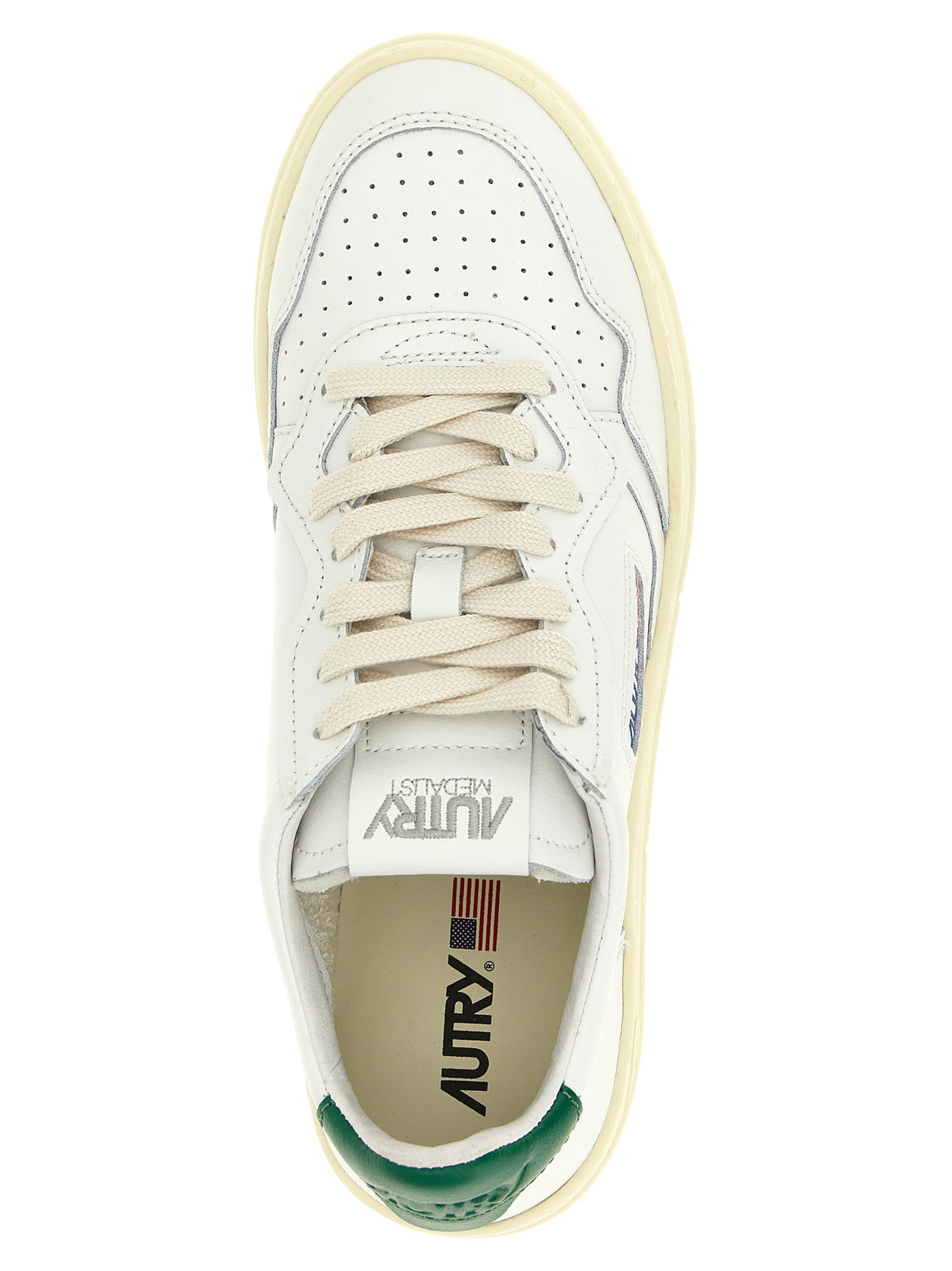 Bicolor Goatskin Low Top Sneakers