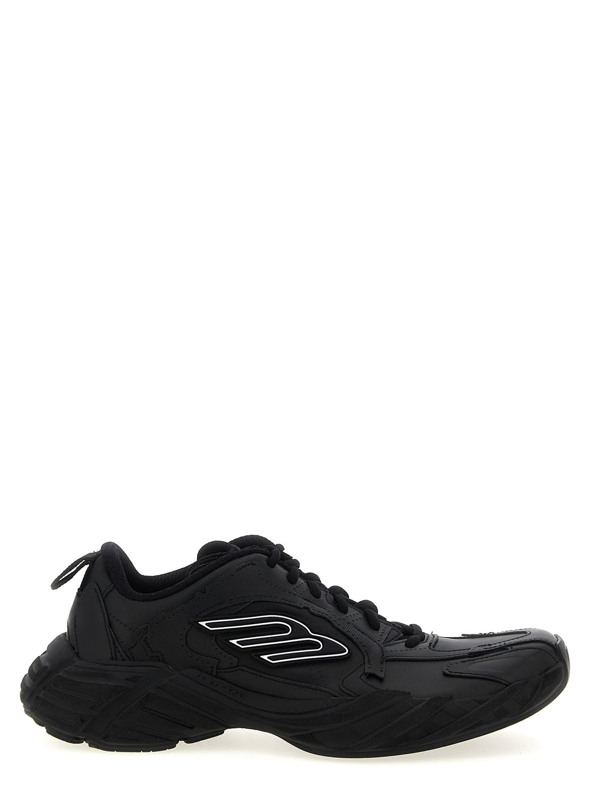 Black Calfskin Athletic Sneakers