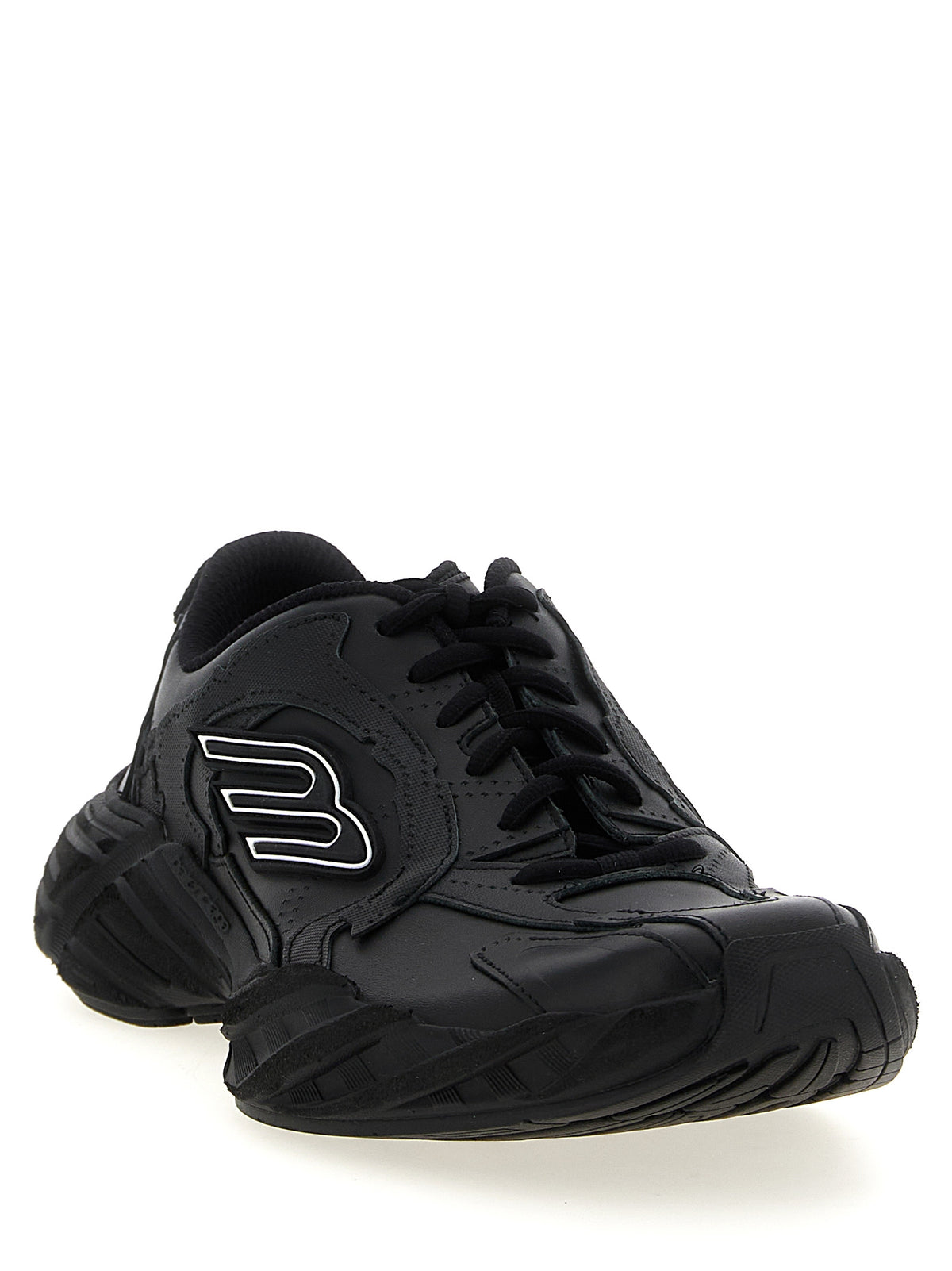 Black Calfskin Athletic Sneakers