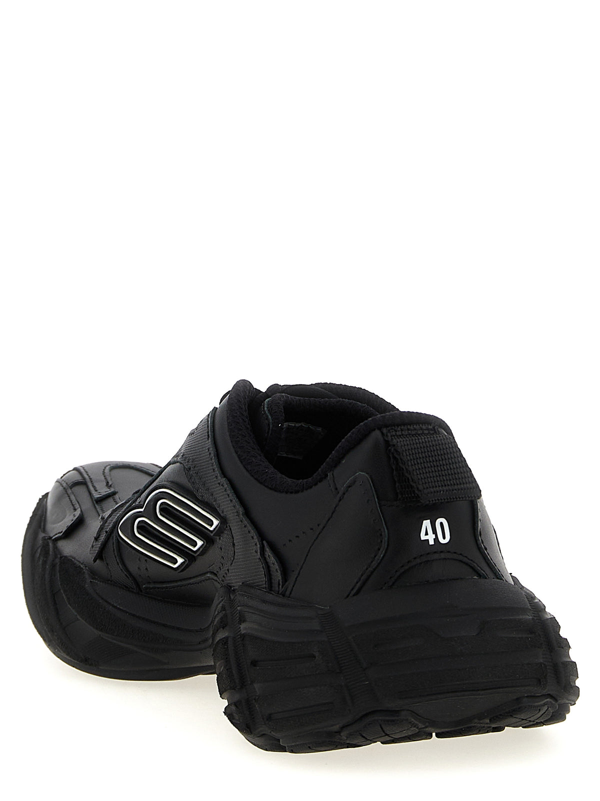 Black Calfskin Athletic Sneakers