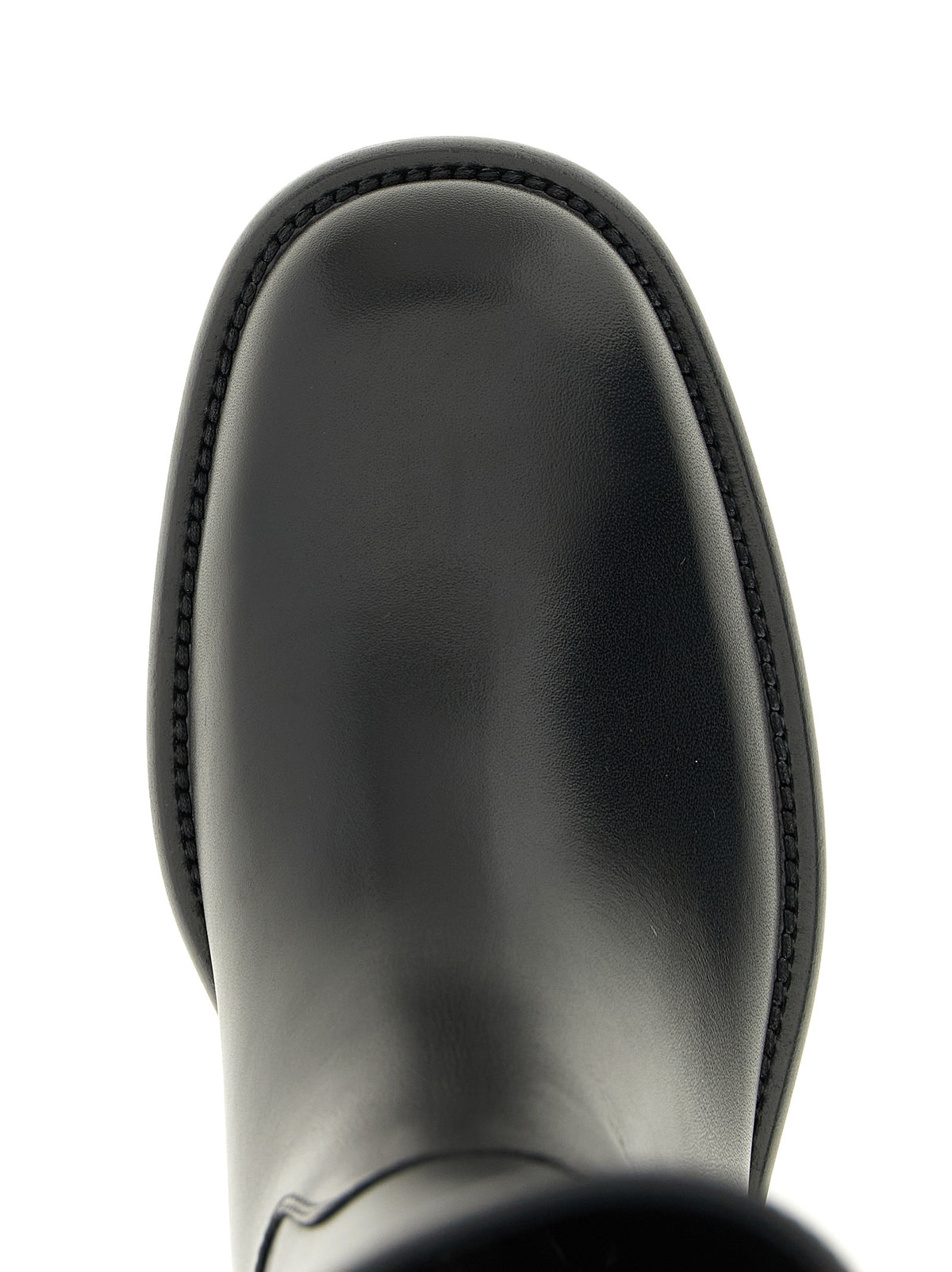 Black Calfskin Over The Knee