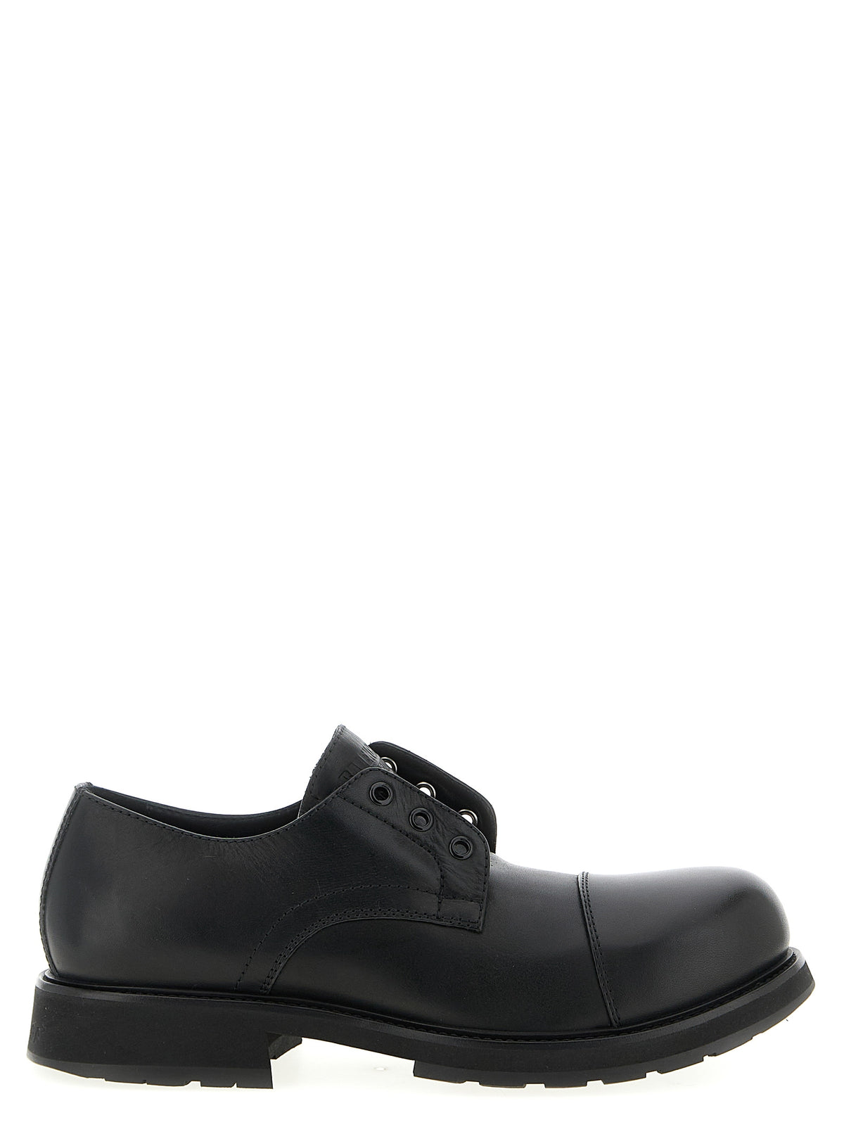 Black Bull Skin Slip-On Loafers