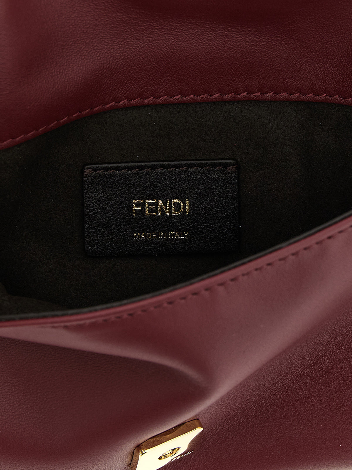 Bordeaux Lamb Leather Clutch Bag