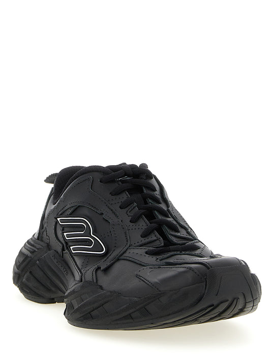 Black Calfskin Athletic Sneakers