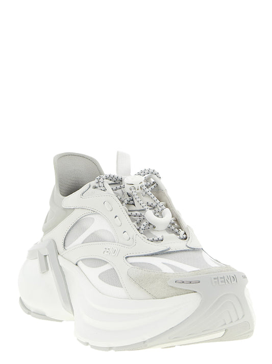 Gray Calfskin Athletic Sneakers