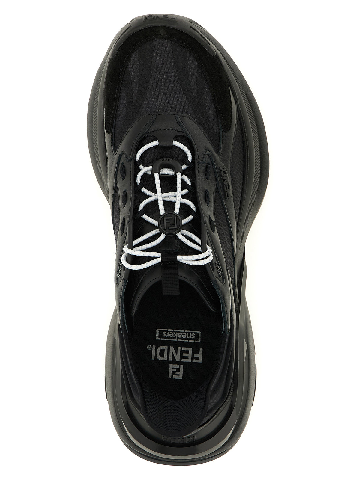 Black Calfskin Athletic Sneakers