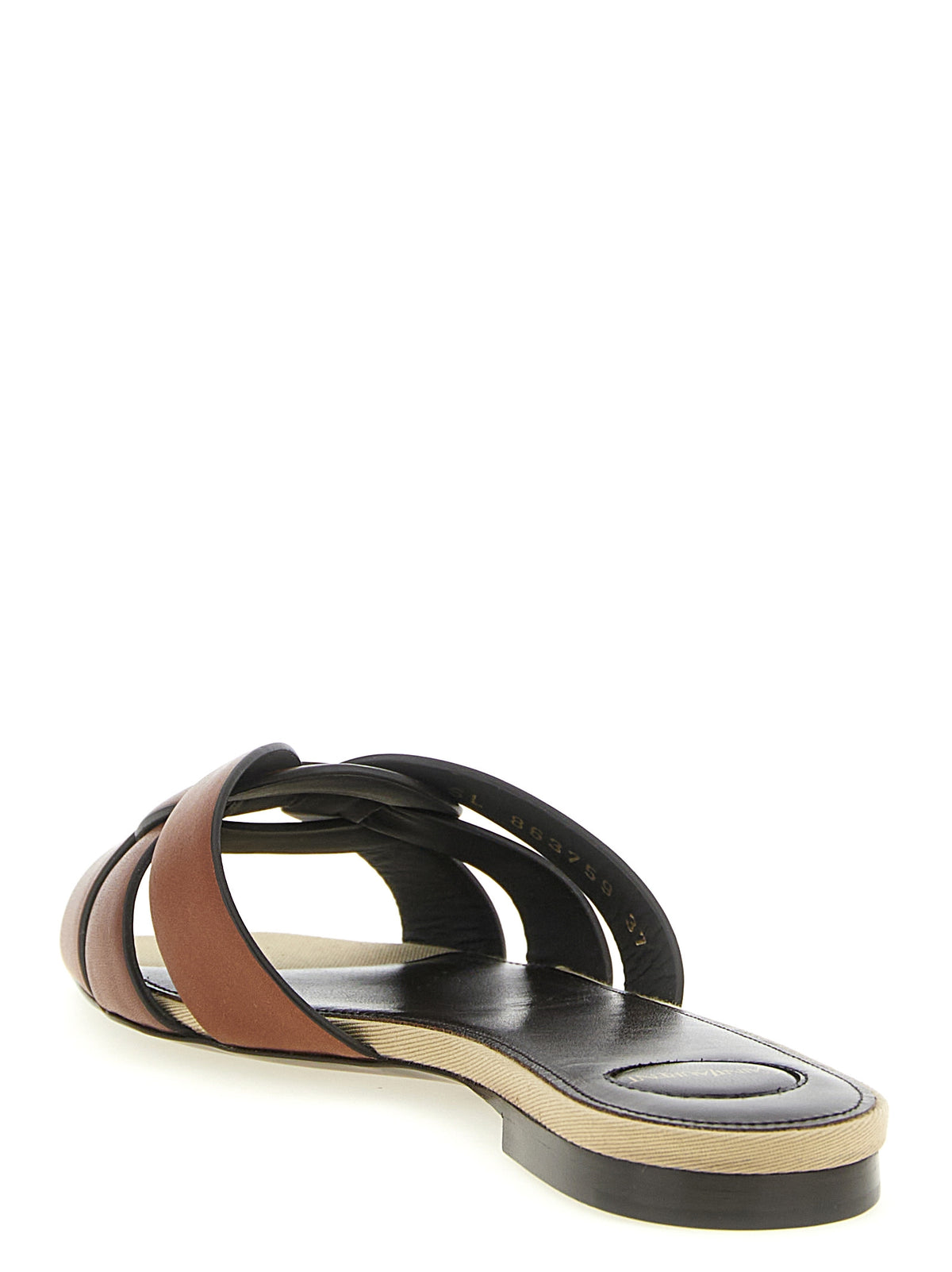 Brown Calfskin Slides