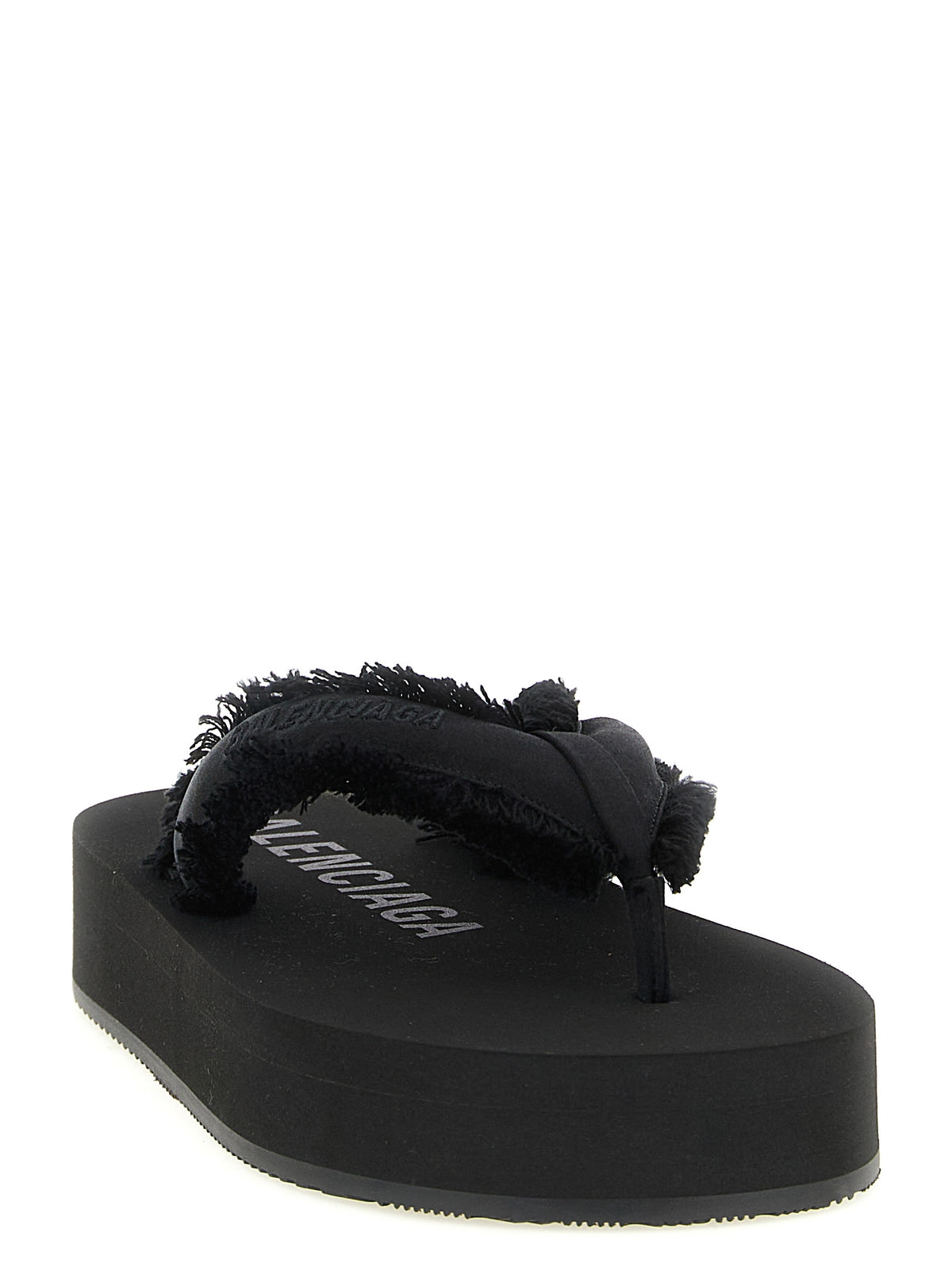 Black Viscose Slides