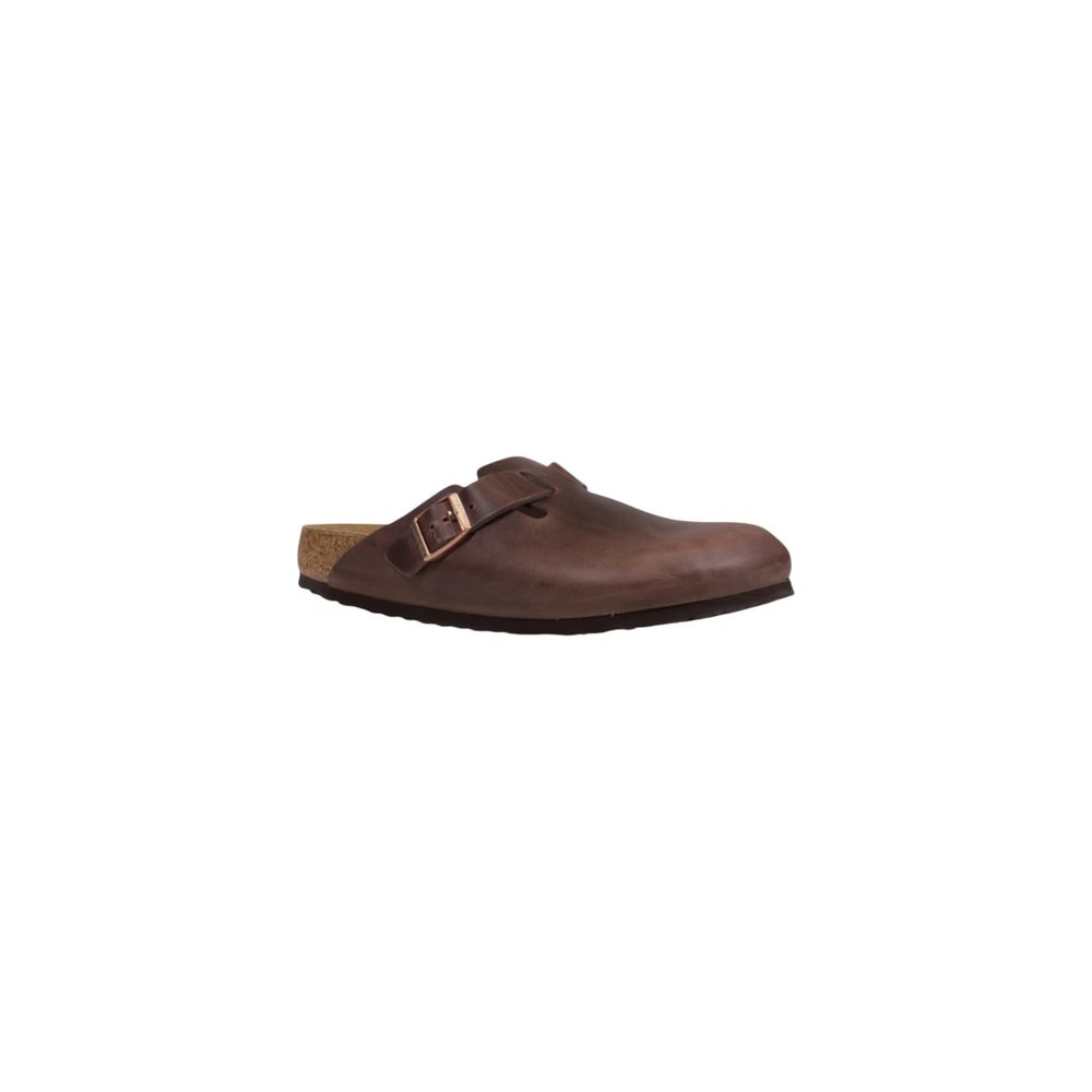 Brown Leather Flat Sandals