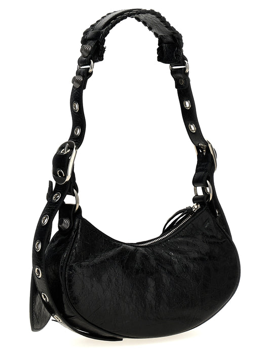 Black Lamb Leather Crossbody Bag
