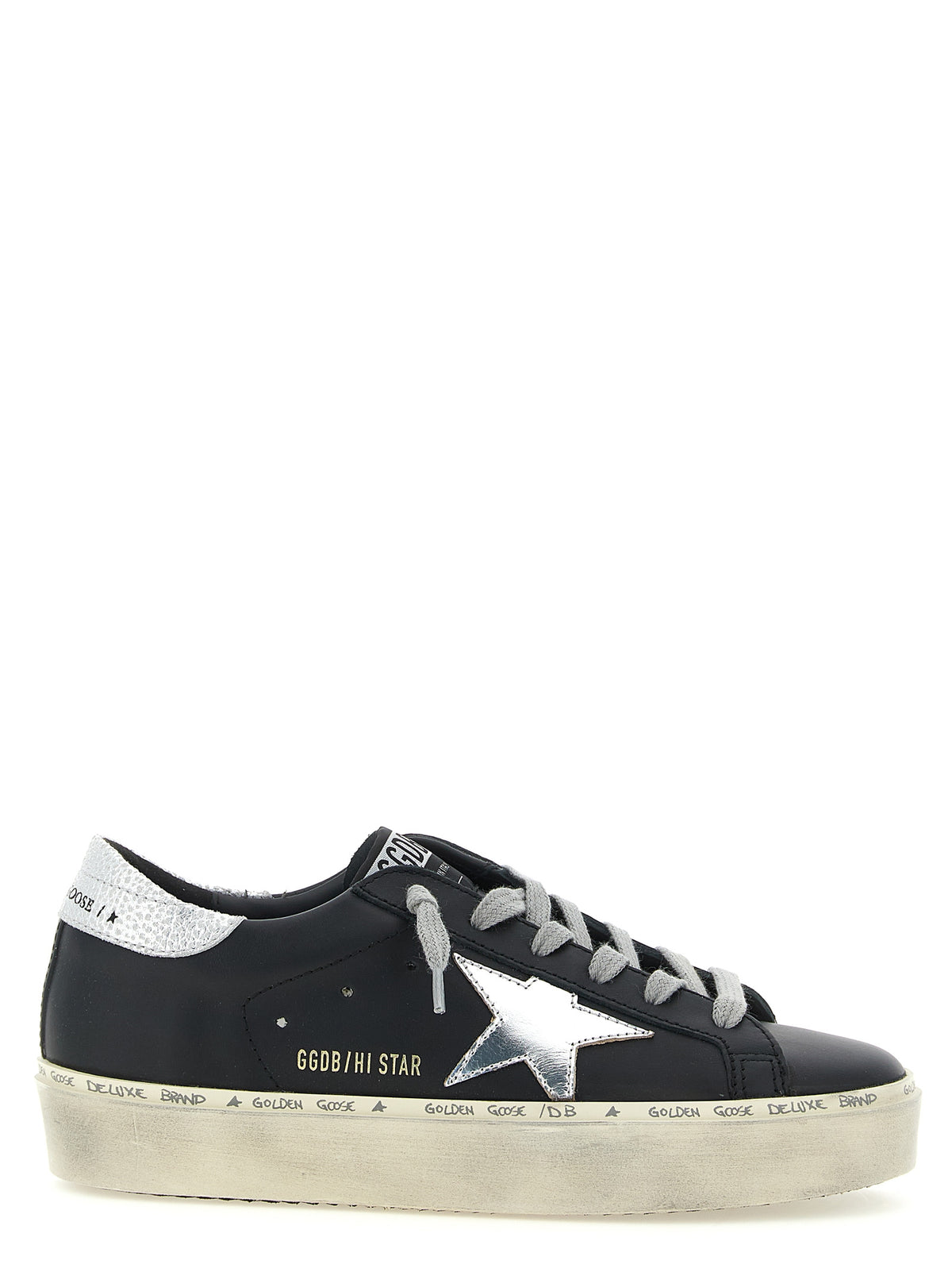 Black Cowhide Chunky Sneakers