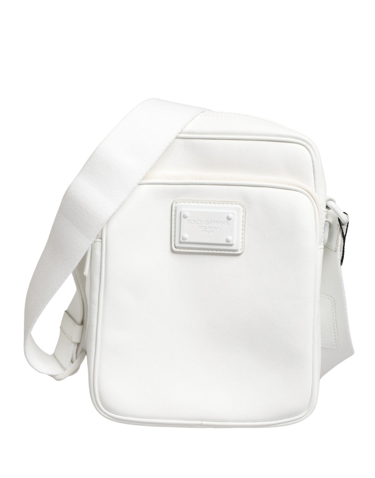White Logo Plaque Crossbody Shoulder Borse Men Bag