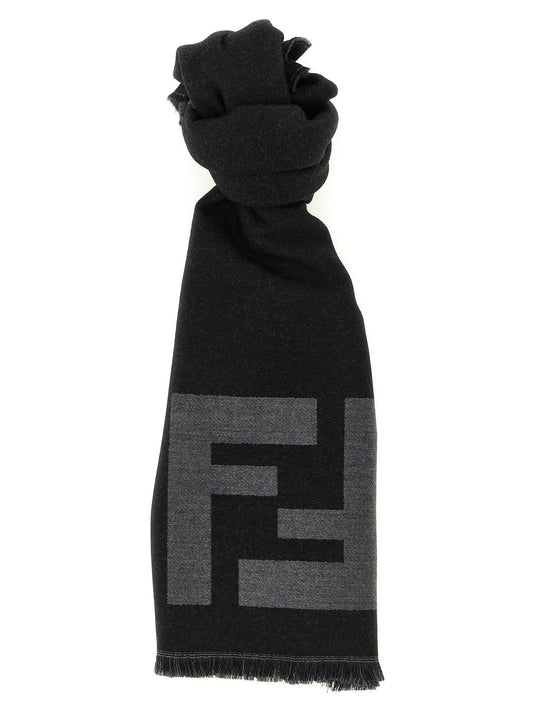 Black Virgin Wool Scarf