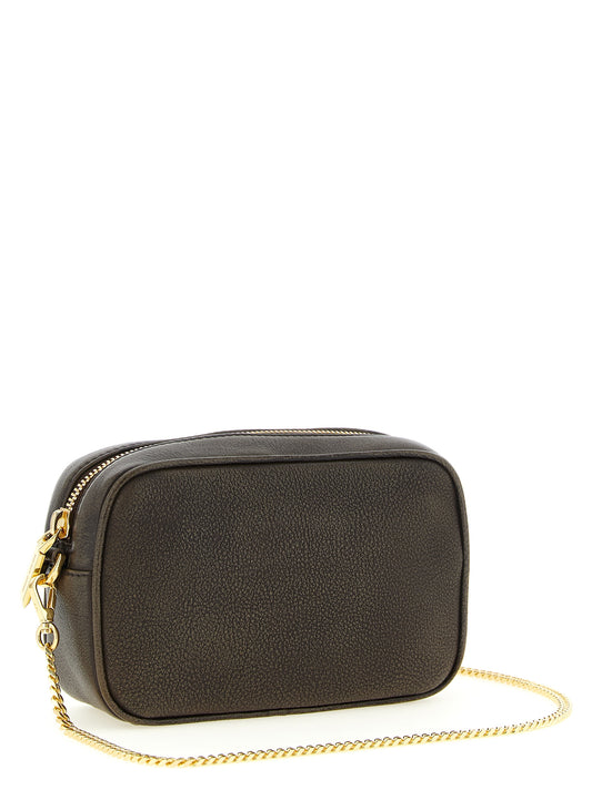 Ruskea nahkainen clutch-laukku