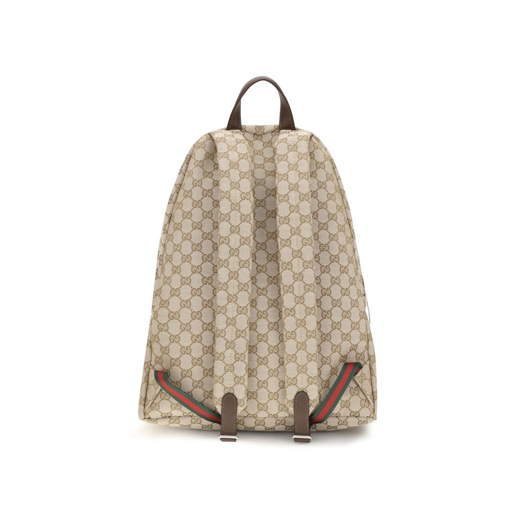 Beige Fabric Backpack